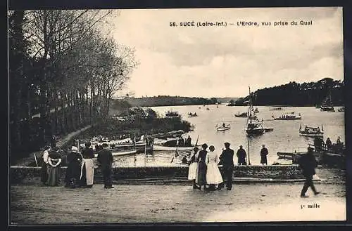 AK Sucé /Loire Inf., L`Erdre, Vue prise du Quai