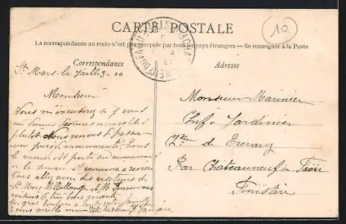 AK Saint-Mars-la Jaille, Le Rond-Point et l`Avenue de la Ferronnays