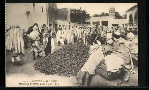 AK Dattelverkäufer auf dem Markt, Marchands de Dattles dans le Sud