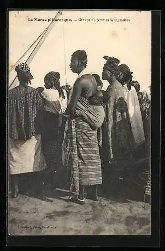 AK Maroc, Groupe de femmes Sénégalaises, afrikanische Volkstypen