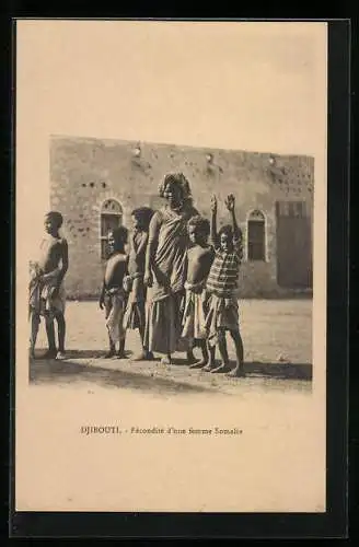 AK Djibouti, Fécondité d`une femme Somalie, afrikanische Volkstypen