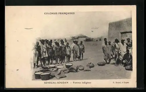 AK Sénégal-Soudan, Colonies Francaises, Femmes indigènes, afrikanische Volkstypen