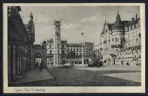 AK Erfurt, Platz vor dem Bahnhof