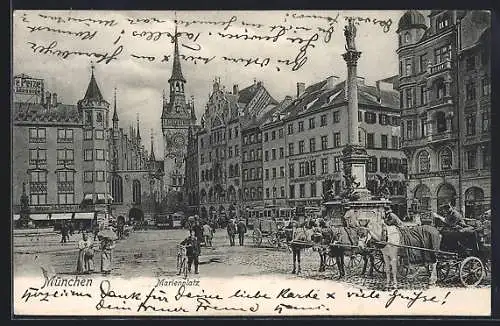 AK München, Marienplatz