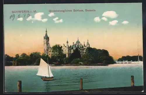 AK Schwerin i. M., Grossherzogliches Schloss, Seeseite