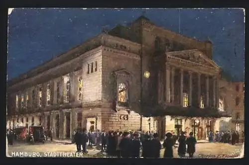 Künstler-AK Charles F. Flower: Hamburg-Neustadt, Stadttheater