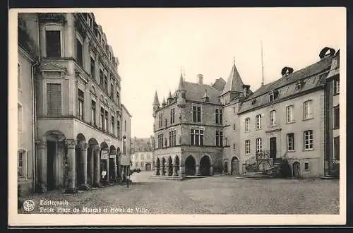 AK Echternach, Petite Place du marché et Hotel de Ville