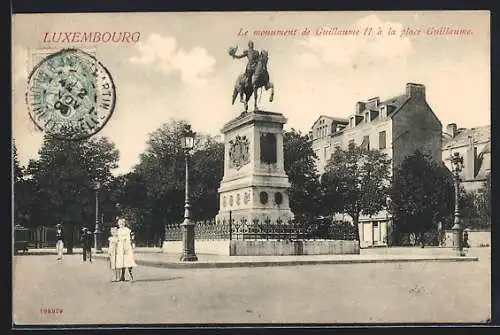 AK Luxembourg, Le monument de Guillaume II. à la place Guillaume