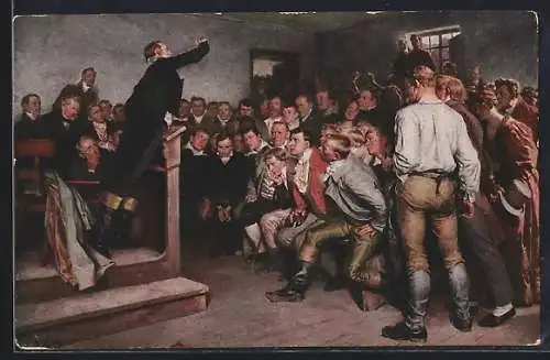 AK Breslau, Professor Steffens begeistert die Menge zur Volkserhebung 1813