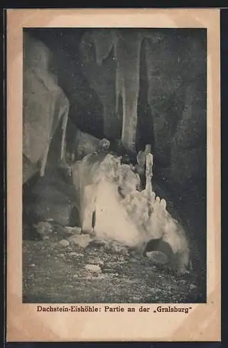 AK Obertraun, Dachstein-Eishöhle, Partie an der Gralsburg