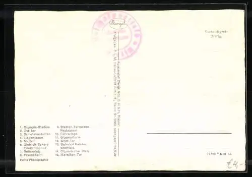 AK Berlin, Olympiade 1936, Reichssportfeld, Gesamtanlage, Luftbild