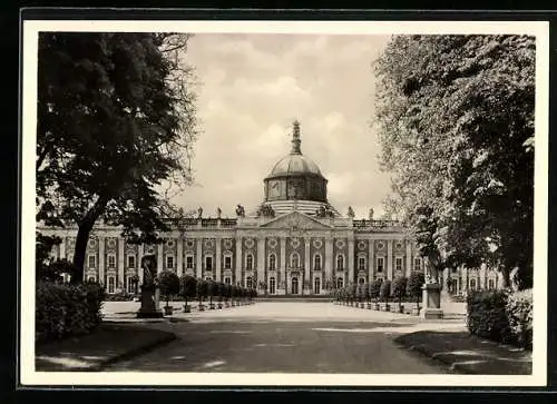 Foto-AK Deutscher Kunstverlag, NR 53a: Potsdam, Neues Palais, Parkseite