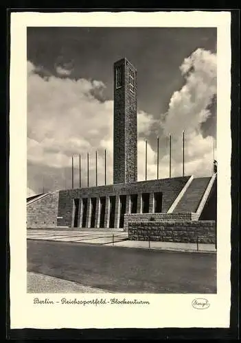 AK Berlin, Olympiade 1936, Glockenturm auf dem Reichssportfeld