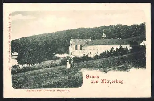 AK Mayerling, Ortsansicht mit Kirche