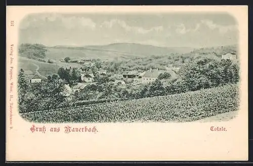 AK Mauerbach, Totalansicht aus der Vogelschau