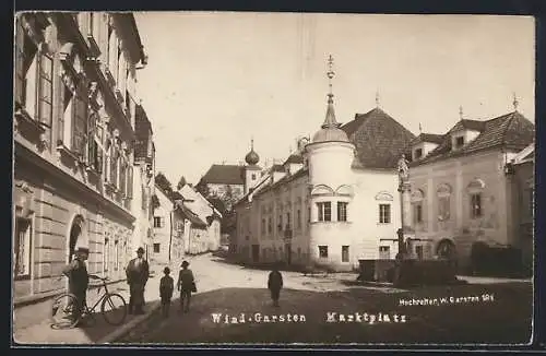 AK Wind-Garsten, Marktplatz mit Brunnen