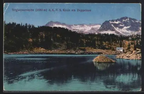 AK Triglavseen-Berghütte des A. V. S. Krain am Doppelsee