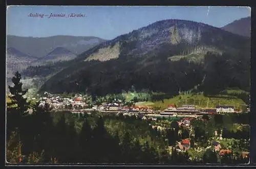 AK Assling-Jesenice, Blick auf die Ortschaft im Krain