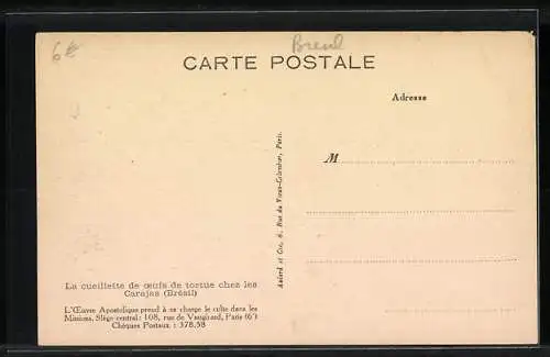 AK Brésil, Carajas, La cueillette de oeufs de tortue