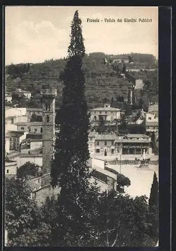 AK Fiesole, Veduta dai Giardini Pubblici