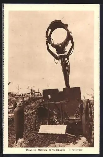 AK Redipuglia, Cimitero Militare: Il riflettore
