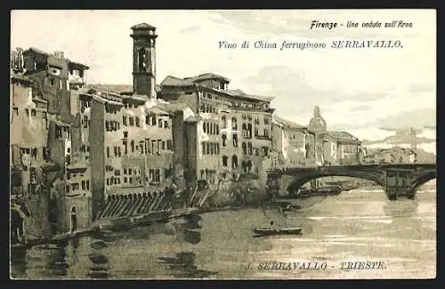 AK Firenze, Una veduta sull`Arno