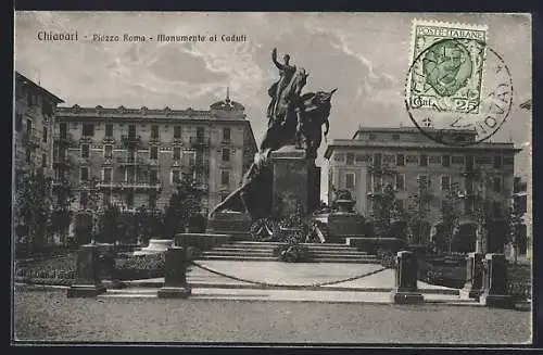 AK Chiavari, Piazza Roma, Monumento ai Caduti