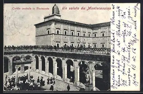 AK Cassino, Montecassino. Cortile Centrale in Pentecoste