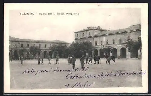 AK Foligno, Saluti dal I. Regg. Artiglieria