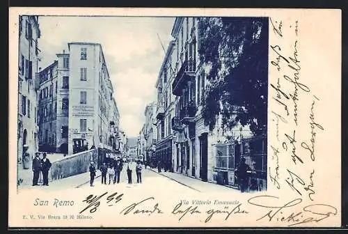 AK San Remo, Via Vittorio Emanuele