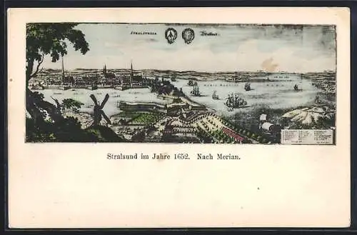 AK Stralsund, Die Stadt im Jahre 1652 nach Merian