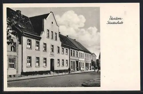 AK Usedom, Strasse an der Stadtschule