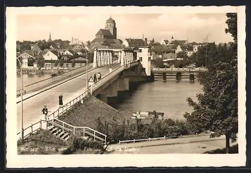 AK Wolgast, Blick vom alten Fahrhaus auf die Stadt