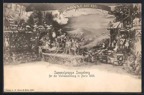 AK Sonneberg / Thüringen, Sammelgruppe Sonneberg für die Weltausstellung in Paris 1900