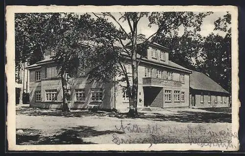 AK Sauensiek über Buxtehude, Das Gasthaus im Holze v. Nikl. Klindworth