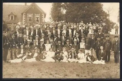 AK Winsen /Aller, Gruppenfoto der Anwohner 1913