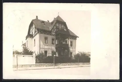 Foto-AK Oetzsch, Das Haus Belte, 1907