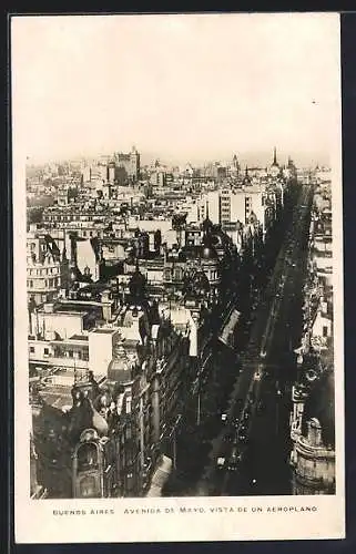 AK Buenos Aires, Avenida de Mayo, Vista de un Aeroplano