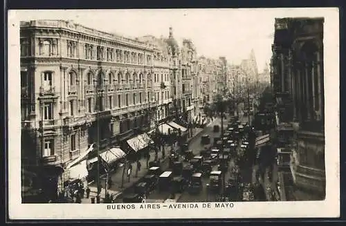 AK Buenos Aires, Avenida de Mayo con muchas coches