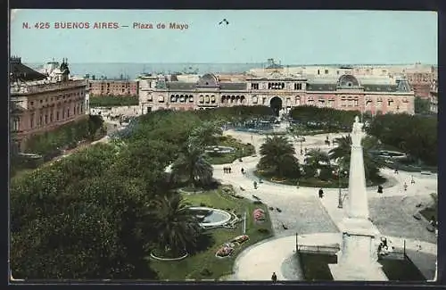 AK Buenos Aires, Blick auf die Plaza de Mayo