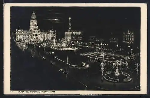 AK Buenos Aires, Centenario Independencia Argentina 1816-1916, Plaza del Congreso