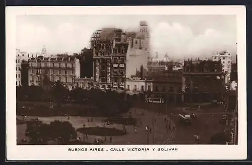 AK Buenos Aires, Calle Victoria y Bolivar