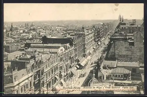 AK Buenos Aires, Avenida de Mayo y Vista General