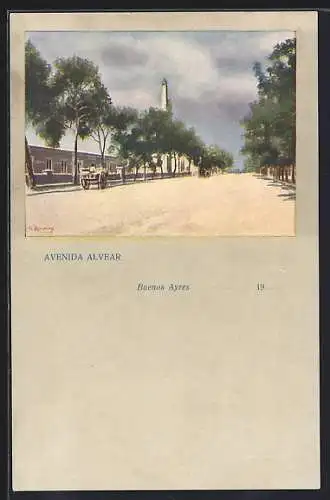 Künstler-AK Buenos Ayres, Avenida Alvear