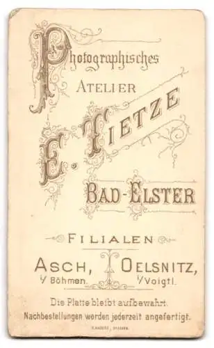 Fotografie Emil Tietze, Bad Elster, Bürgerlicher mit Vollbart