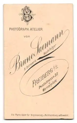 Fotografie Bruno Saemann, Freiberg i. S., Poststrasse 22, Dame mit Fächer und Kreuzanhänger