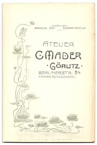 Fotografie C. Mader, Görlitz, Berlinerstr. 24, Frau mit Kind