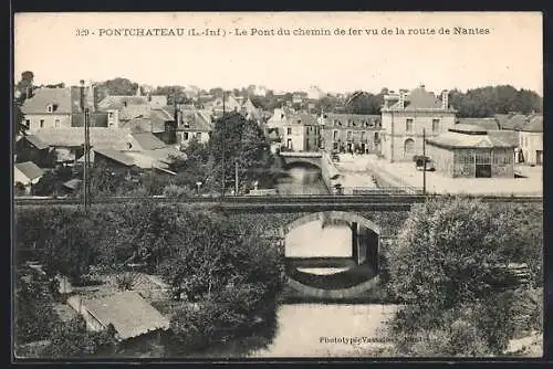 AK Pontchâteau, Le Pont du chemin de fer vu de la route de Nantes