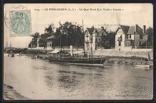 AK Le Pouliguen, Le Quai Nord et le Yacht Linotte