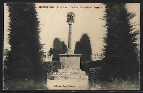 AK Herbignac, La Croix historique du Cimetière